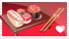 Sushi image with a heart